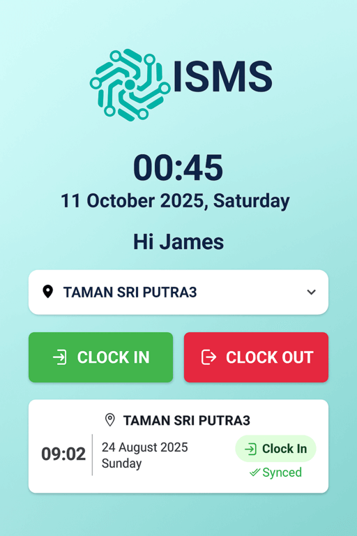 Smart Attendance Tracking in ISMS mobile app
