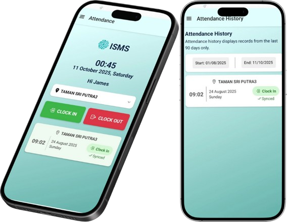 ISMS Attendance application with geo-fencing feature